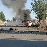بالصورة – استهداف سيارة على طريق زوطر الشرقية