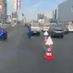 بالصورة- حركة مرور كثيفة على هذه الطريق