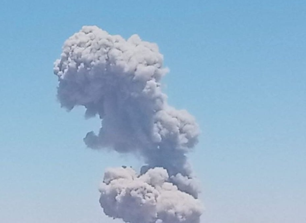 بالفيديو- إنفجار مستودع ذخيرة في ريف إدلب