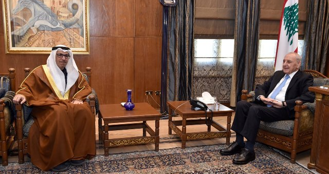 بري إستقبل بن فرحان وسفير الإمارات ومسؤولا أمميا