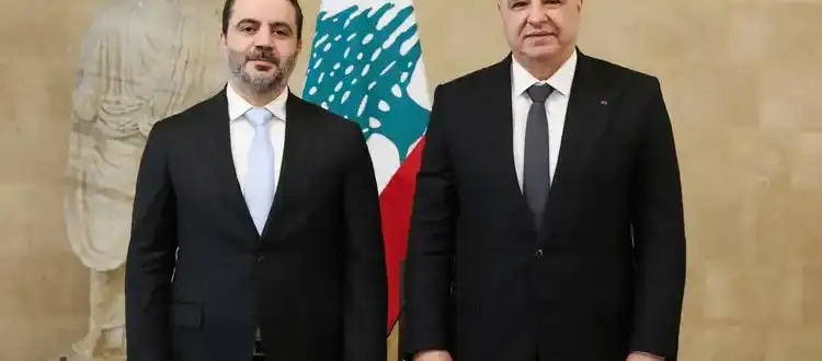 جوزف-عون-مستقبلا-وزير-الخارجية-السوري-أسعد-الشيباني