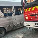 بالفيديو- الحافلة التي أُصيبت بالغارة في بلدة الطيري