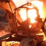 قنبلة على حفارة في بليدا