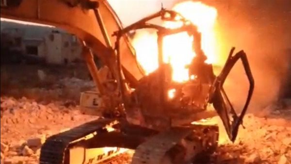 قنبلة على حفارة في بليدا