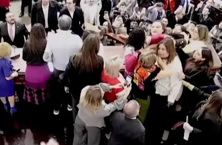 بالفيديو- شدّ شعر داخل البرلمان المكسيكي