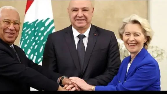 عون وفون دير لاين وكوستا